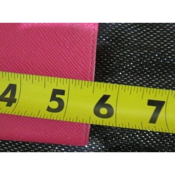 MCM Visetos Leather Studded Logo Motifs Medium Trifold Wallet Fuchsia Magenta - Picture 7 of 15